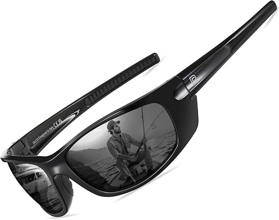 DUCO Wrap-Around Sports Polarized Sunglasses for Men Women UV400 Protection