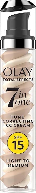 Olay Total Effects Tone Correcting Face Moisturizer with Sunscreen SPF 15, Light to Medium 1.7 Ounces