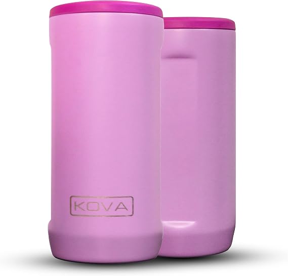 K-OG Double-Walled Stainless Steel Insulated Can Cooler for 12 Oz Slim Cans (Lavender)
