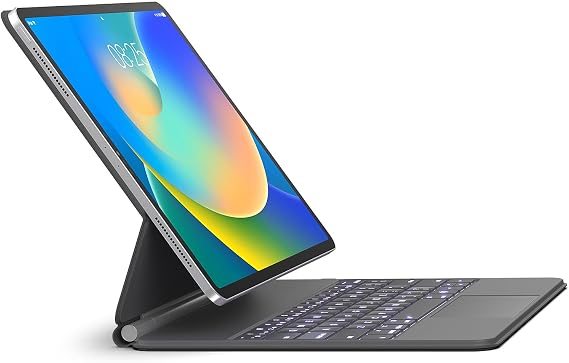 Keyboard Case for iPad Air 13 (M3 2025 / M2 2024) and iPad Pro 12.9 inch 6th / 5th / 4th / 3rd Generation Magic-Style Magnetic Keyboard Case with Multi-Touch Trackpad Floating Cantilever Stand