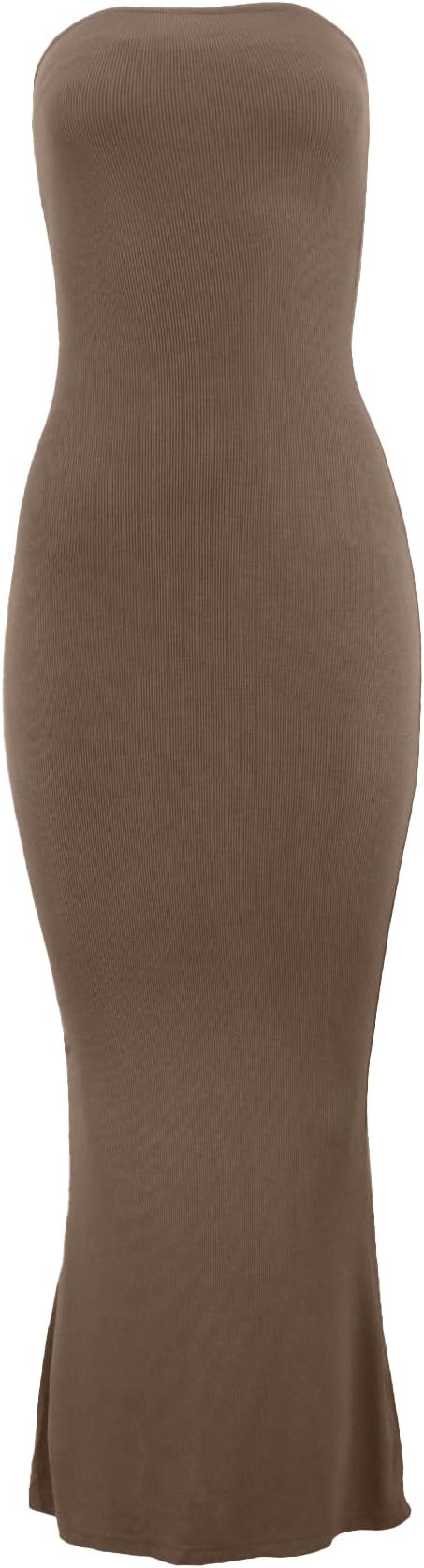 Almere Women Body Shaping Basic Strapless Stretch Double Lined Maxi Dress