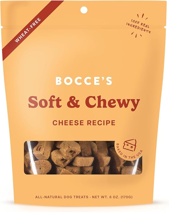 Bocce's Bakery Cheese Flavor Soft & Chewy Dog Treats, 6 oz