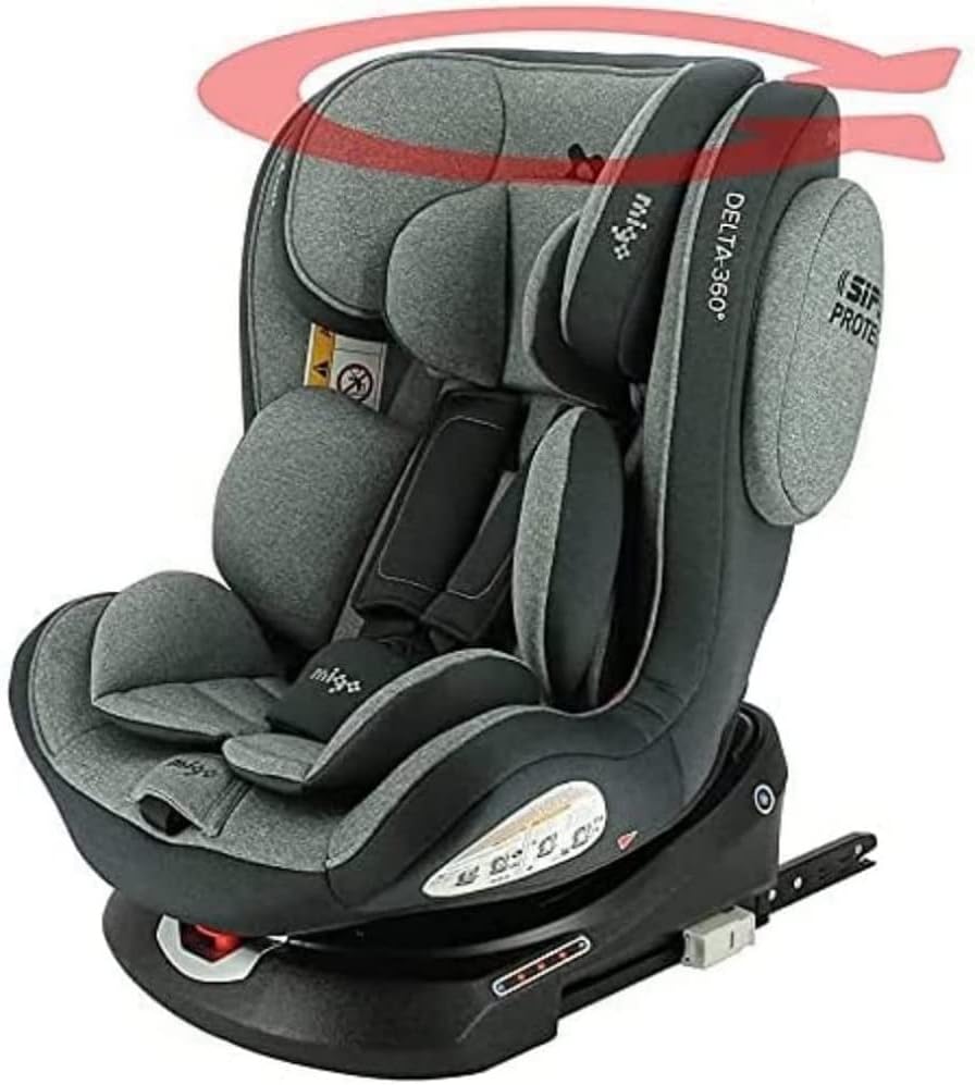 Migo Delta 360° Rotating car seat Group 123 9-36kg SPS Side Protectors - Isofix with Top Tether