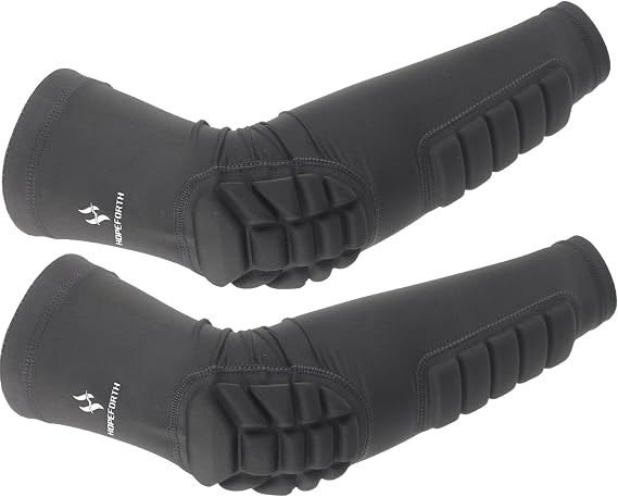 2PCS Padded Elbow Forearm Sleeves Compression Arm Protective Support