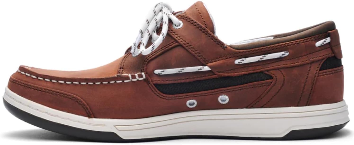 Sebago Triton Three Eyelets Boat Shoes - Water-Resistant Waxed Nubuck and Leather with Dri-Lex Mesh, 360 Laces, and EVA Insole