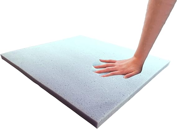 Foamma 2" x 24" x 24" Cooling Gel-Infused Memory Foam Cushion, Seat Replacement, Padding, Chair Foam, Square, Dining Chairs, Wheelchair Cushion Replacement