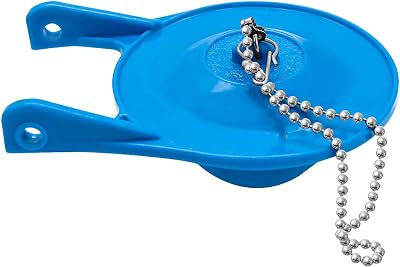 Toilet Flapper Replacement Parts, Universal 3-Inch Toilet Stopper Flappers with Chain and Hook,WC Repair Parts Fits 3 Inch Flush Valve,Easy to Install,Water Saving, Rubber,Blue 1 PACK