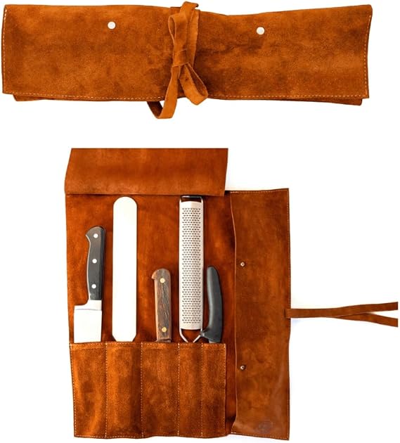 GauchoLife Leather Chef Roll (Suede, Tan)