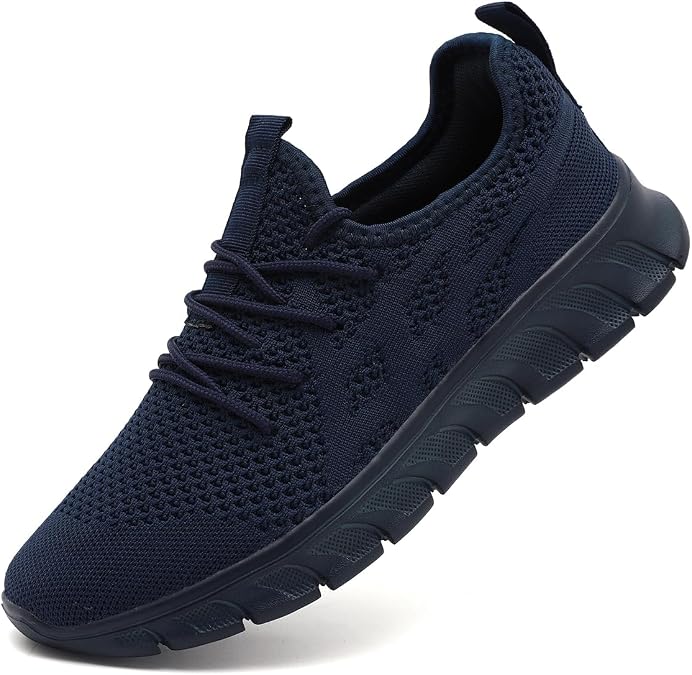 DLWKIPV Men's Running Shoes Road walking Breathable Athletic Sneakers