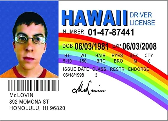 Magnet - McLovin ID | Fake ID Novelty Magnet - Collectible Trading Card - Novelty Gift - Made in USA