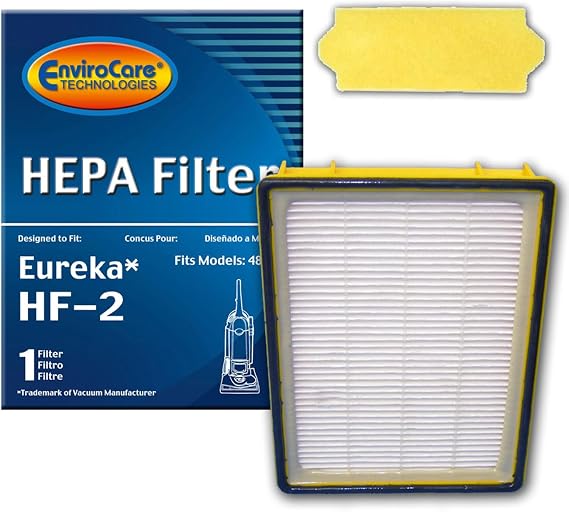 EnviroCare Replacement HEPA Vacuum Cleaner Filter Set Designed to Fit Eureka HF-2 Filters and 70082 Filters