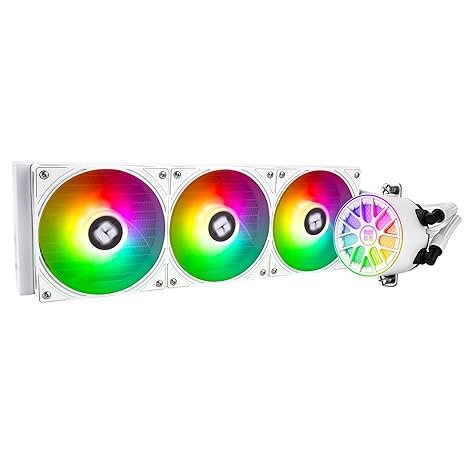 TR-Thermalright AQUA ELITE 360 V6 ARGB White Aio CPU Cooler,with 3x120mm ARGB Fans-2000RPM Speed,for AM4/AM5, Intel LGA1150/1151/1155/1156/1200/1700/1851,White liquid Cooler
