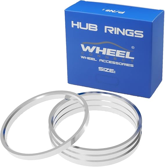 WHEEL CONNECT Hub Centric Rings, 121.3 to 116.7 (117) Set of 4, Aluminium Alloy Hubrings, 8 Bolts Pick up hub Rings, O.D:121.3 - I.D 116.7, A