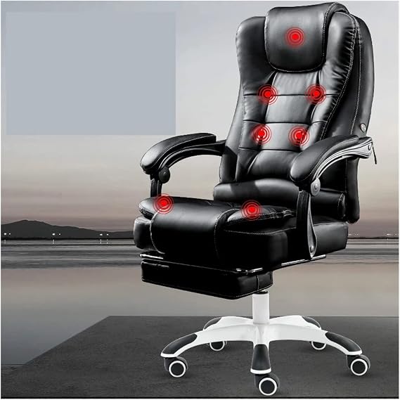 Gaming Chair, Office Chair Home Computer Chair PU Comfortable Swivel Gaming Chair Point Massage