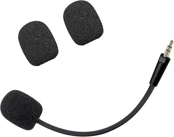Replacement Game Mic fits for Razer Barracuda X Gaming Headsets and Razer Electra V2 Headset, 3.5mm Detachable Noise Cancelling Gaming Boom Microphone with Foam
