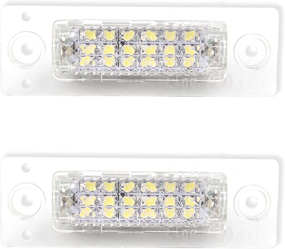 2 Pcs LED Number Plate Light 12V 6500K White Error Free License Number Lamp