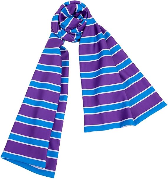 Joseph Joestar Cosplay Costume Long Scarf Green Purple Cosplay Props Accessories (Purple and Blue)