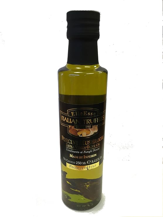 Elle Esse - Porcini Mushroom Infused Extra Virgin Olive Oil Rich Umami Flavor, Gourmet Finishing Oil - 250mL