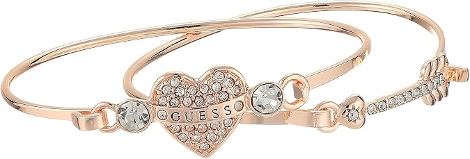 GUESS Women's Tension Bracelet Duo, Rose Gold, One Size