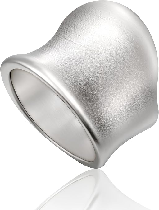 Chunky Rings for Women Gold and Silver Statement Rings Fashion Band Ring Cocktail Costume Jewelry Gift