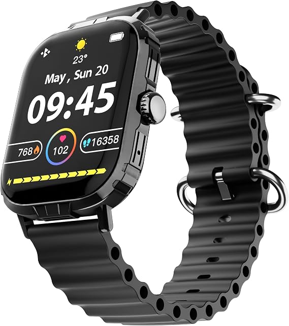 HyperGear FIT X2 Smartwatch + Fitness Tracker 2" Large IPS LCD Display, Heart Rate, Blood Oxygen, Sleep Quality & More, 100+ Exercise Modes, GPS Route Mapping & Strength Training Programs