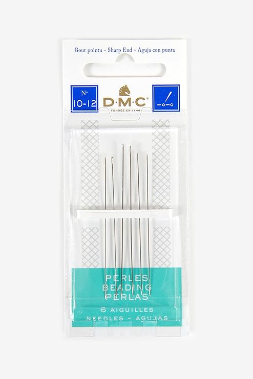 DMC 1764-10/12 Beading Hand Needles, 6-Pack, Size 10/12