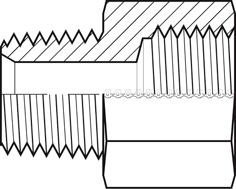 Adaptall 9325-02-10X1.5 Series 9325 Carbon Steel Straight Fixed Adapter, 1/8"-27 Male NPT x M10X1.5 Female Metric, NPT x Metric, Carbon Steel