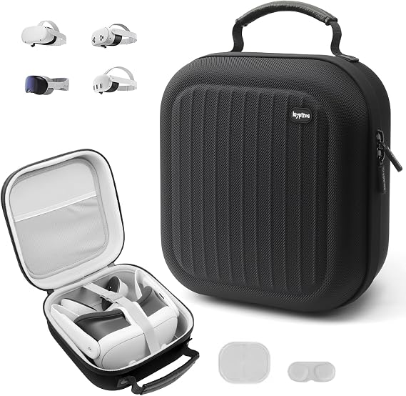 Hard Carrying Case for Meta Quest 3S/Quest 3/Quest 2/Vision Pro(Black)