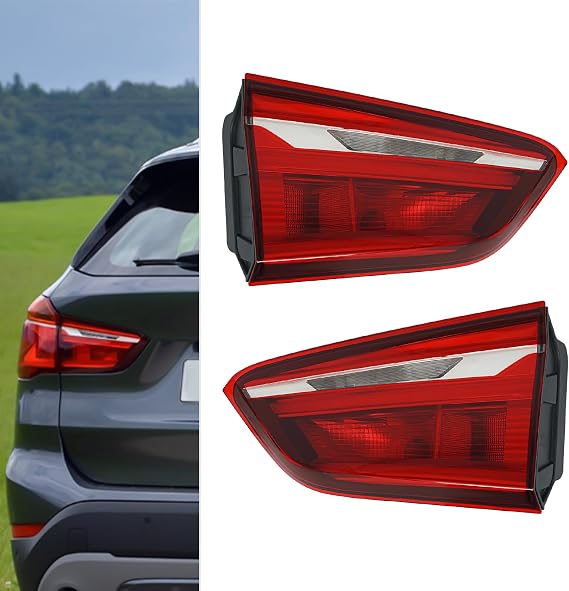 LED Inner Tail Lights Lamps for 2016 2017 2018 BMW X1 F48, 63217350697, 63217350698; 63217488547, 63217488548, Left & Right Side Inner Rear LED Tail Light Taillight Assembly (Driver + Passenger Side)