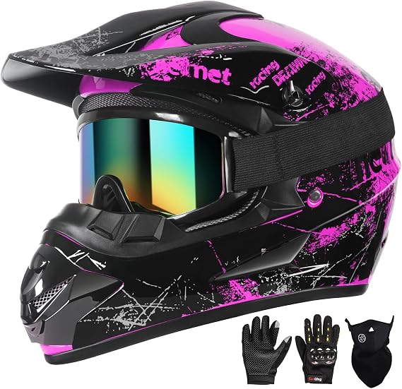 SPARK Youth Kids Dirt Bike ATV Full Face Motocross Helmet DOT Approved