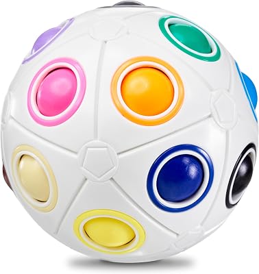 CUBIDI Original Big Rainbow Puzzle Ball I Brain Teasers for Kids Ages 6-10 I for Boys and Girls 6 Years I Ideal Travel Toy for Children | Fidget Puzzles for Adults