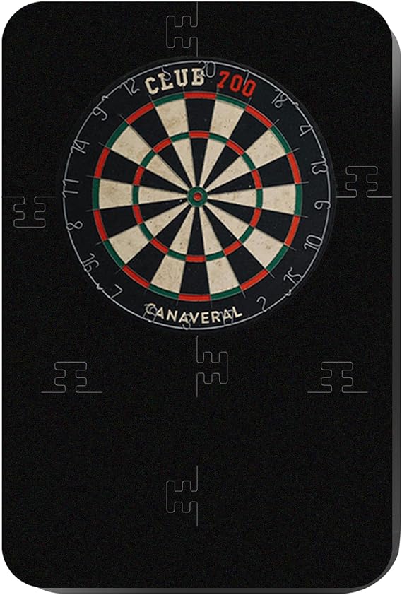Dart Board Wall Protectors,Extended Length Dartboard Wall Protector,Dartboard Surround,Black Dart Board Cork Wall Protector,Suitable for 18in Dart Board