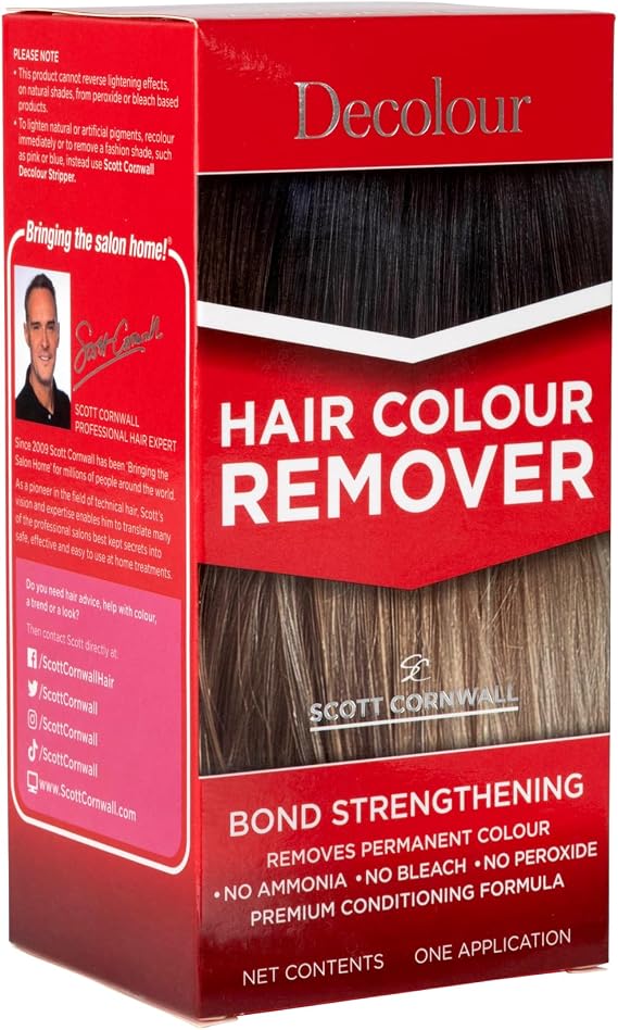 Scott Cornwall Decolour Hair Colour Remover For Dyed Hair Removes Unwanted Permanent Hair Colour