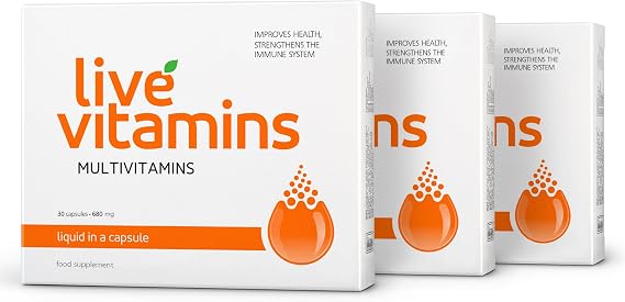 Live Vitamins - The only Live Vitamins. Bioactive Ingredients + Full Absorption = immediate Effect. Laboratory Tested. (Pack of 3) 