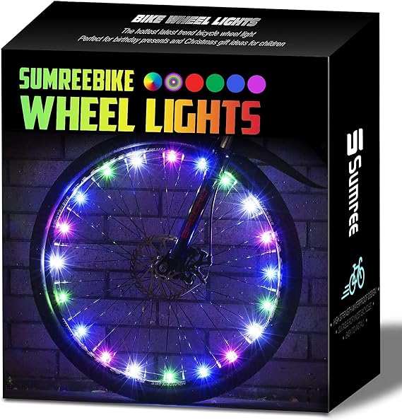 LED Bike Wheel Lights,2-Tire Pack Bicycle Spoke Light with Batteries Included.Unparalleled Durability and Visibility.LED Safety Strip Light, Bike Accessories for Kids, Boys, Girls, Adult