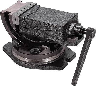 5 Inch Inclinable Angle Solid Flat Tongs 360-degree Rotary Precision Taper Vise Precision Flat Tongs,DIY Tools(5 inch)