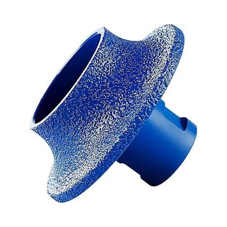LOZLIN 3 Inch Diamond Profile Wheel, 5/8"-11 Vacuum Brazed Stone Edge Grinding, Wet Dry for Angle Grinder, Marble Granite Quartz Tile