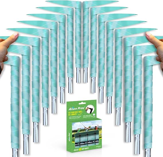 Alien Pros Golf Grip Wrapping Tapes - Innovative Golf Club Grip Solution - Enjoy a Fresh New Grip Feel in Less Than 1 Minute New Style