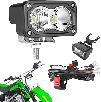 2026 New Dirt Bike Light Bar Motorcycle Headlight Light Kit w/Switch for 7/8" Handlebar Electric Dirt Bike E-Bike Minibike ATV Motorcycle
