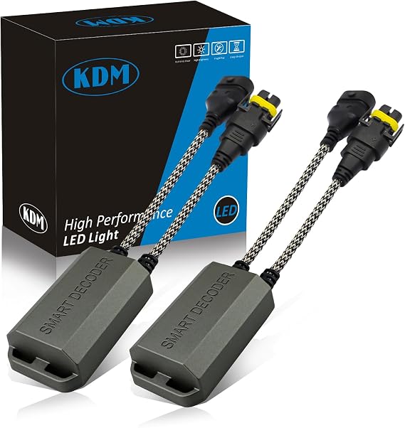 KDM H8 H9 H11 LED Decoder,Anti Flickering Error Free Load Resistor Harness