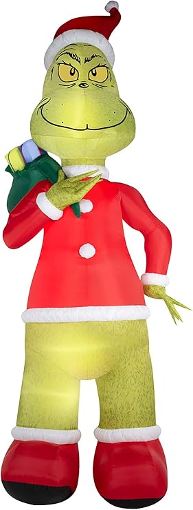 Inflatable Colossal Santa Grinch Decoration