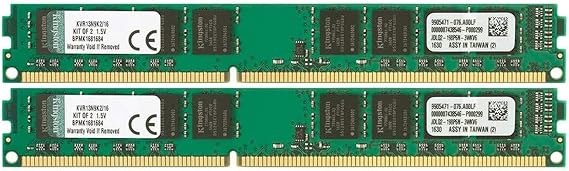 Kingston Technology ValueRAM 16 GB Kit of 2 (2x8 GB Modules) 1333MHz DDR3 PC3-10600 Non-ECC CL9 DIMM Motherboard Memory (KVR13N9K2/16)