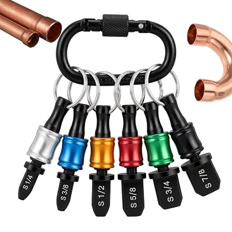 13PCS HVAC Swage Tool Set 1/4" to 7/8" Pipe Sizes Quick-Release Bit Holders | Air Conditioner Copper Tube Expander Swaging Tool Drill Bit Copper Pipe Swage 1/4'', 3/8'',1/2'',5/8'',3/4'',7/8'' Bits