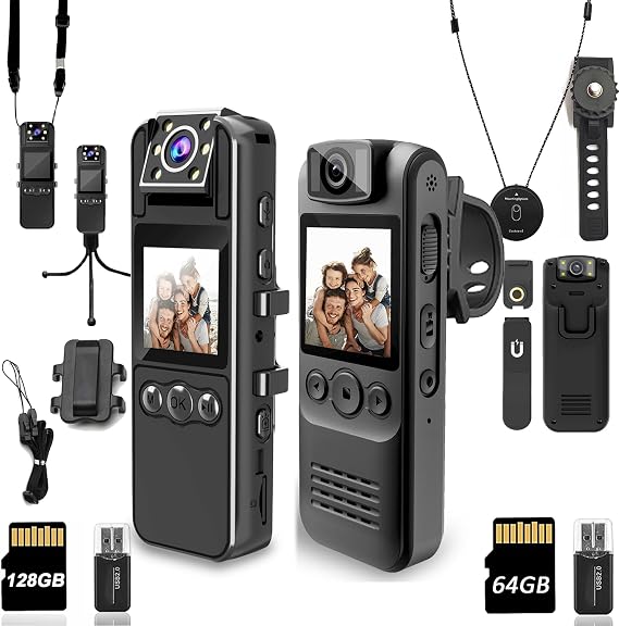 KSADBOSSBO Bundle 1080p 128G BodyCam + 1080p 64G BodyCam