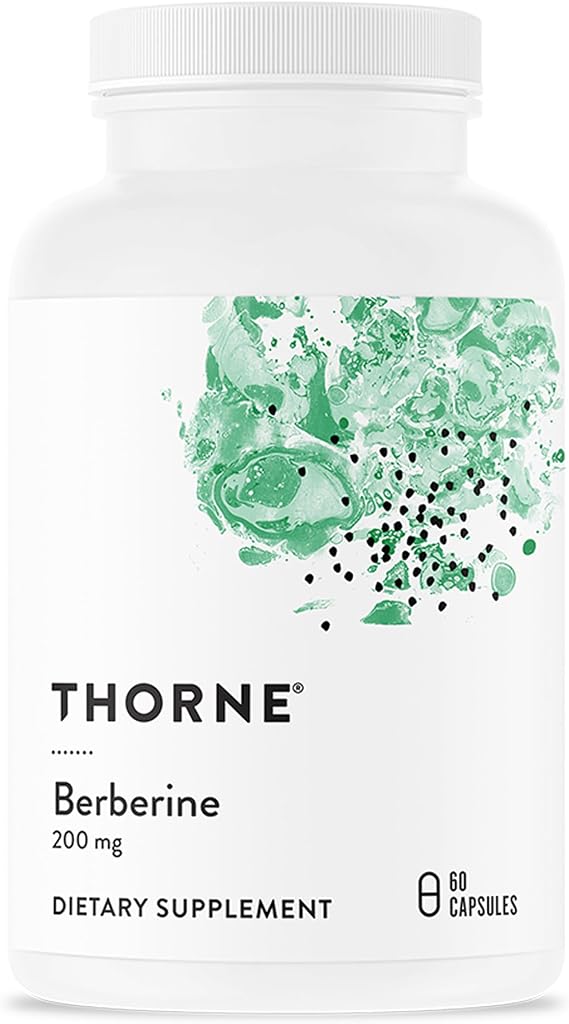 THORNE Berberine, 200 mg Berberine HCl Supplement, 60 Capsules | Supports Heart & Metabolic Health, Immune System, Healthy GI & Cholesterol*, Gluten, Dairy & Soy-Free, NSF Contents Certified