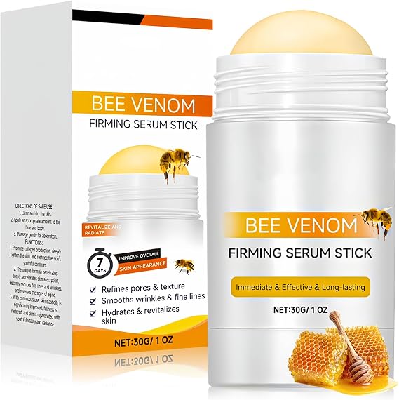 Bee Venom Firming Serum Stick - Advanced Firming & Wrinkle-Improving Cream for Face & Body - Lifts, Plumps, Firms - Serum for All Skin Types - Skin Tightening Body Cream & Face Lift for Women