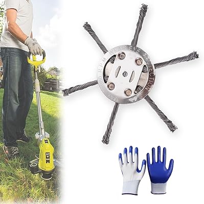 2025 New String Trimmer Replacement Head, 6 in Universal Steel Wire Trimmer Head, Metal Weed Eater Blade, Wire Weed Trimmers Handle for Moss Grass Rust Removal 1 Pc, Type B