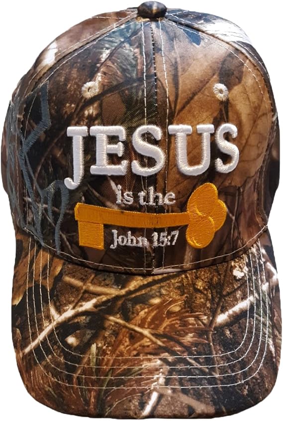 Black Duck Brand 3D Jesus is The Key Embroidered Jesus Christian Ball Cap