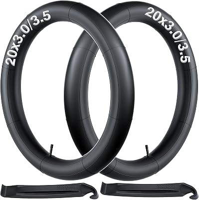 20 x 3 Bike Tube - 20 x 3.0 Inner Tube, 2 Pack 20 Bike Tubes 20 X 3.03.50 Compatible with 20 X 3.0 20x3.2 20 X 3.30 20 X 3.50 Electric BikeBicycle Tire Tubes, with Schrader Valve and 2 Tire Levers