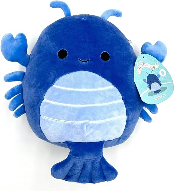 Squishmallows Rare 8-Inch Lobert The Blue Lobster Crab Plush - Add Lobert to Your Squad, Ultrasoft Stuffed Animal Large Plush Toy, Official Kellytoy Plush